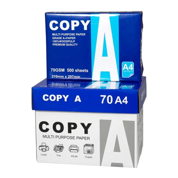 A4 Copy Paper — 70GSM/75GSM/80GSM — A4 (210mm*297mm) (Ref. 2189135932)